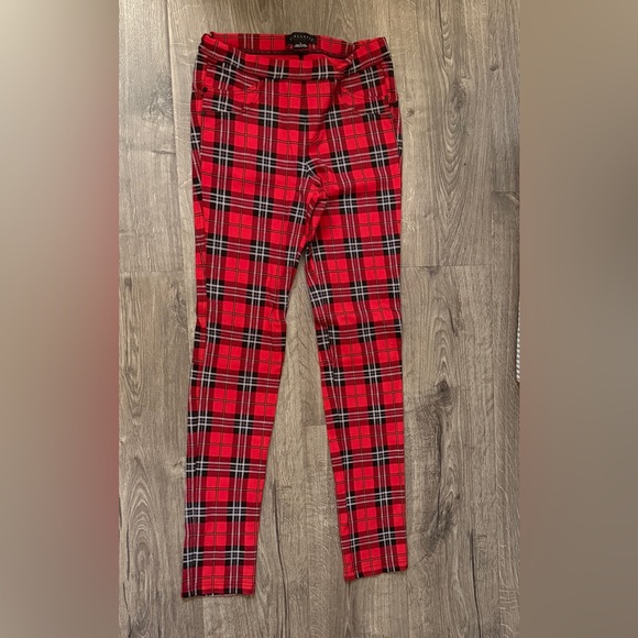 Sanctuary -  Christmas RED plaid leggings - WOMEN SMALL worn once - Picture 1 of 9